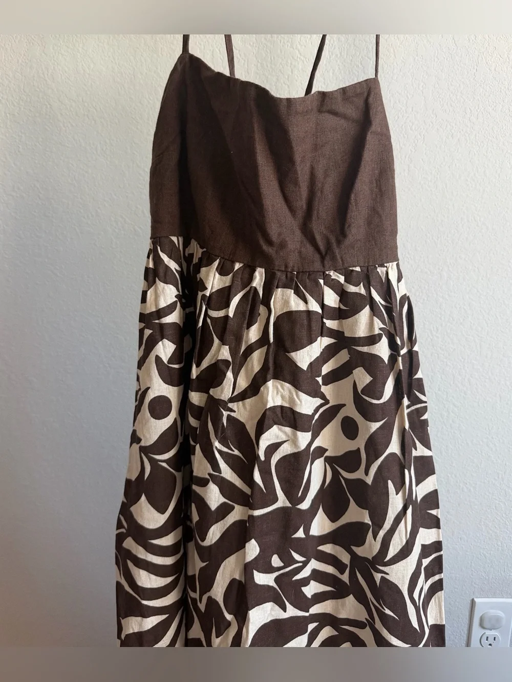 Abercrombie & Fitch Tie-Back Babydoll Maxi Dress (Large)
